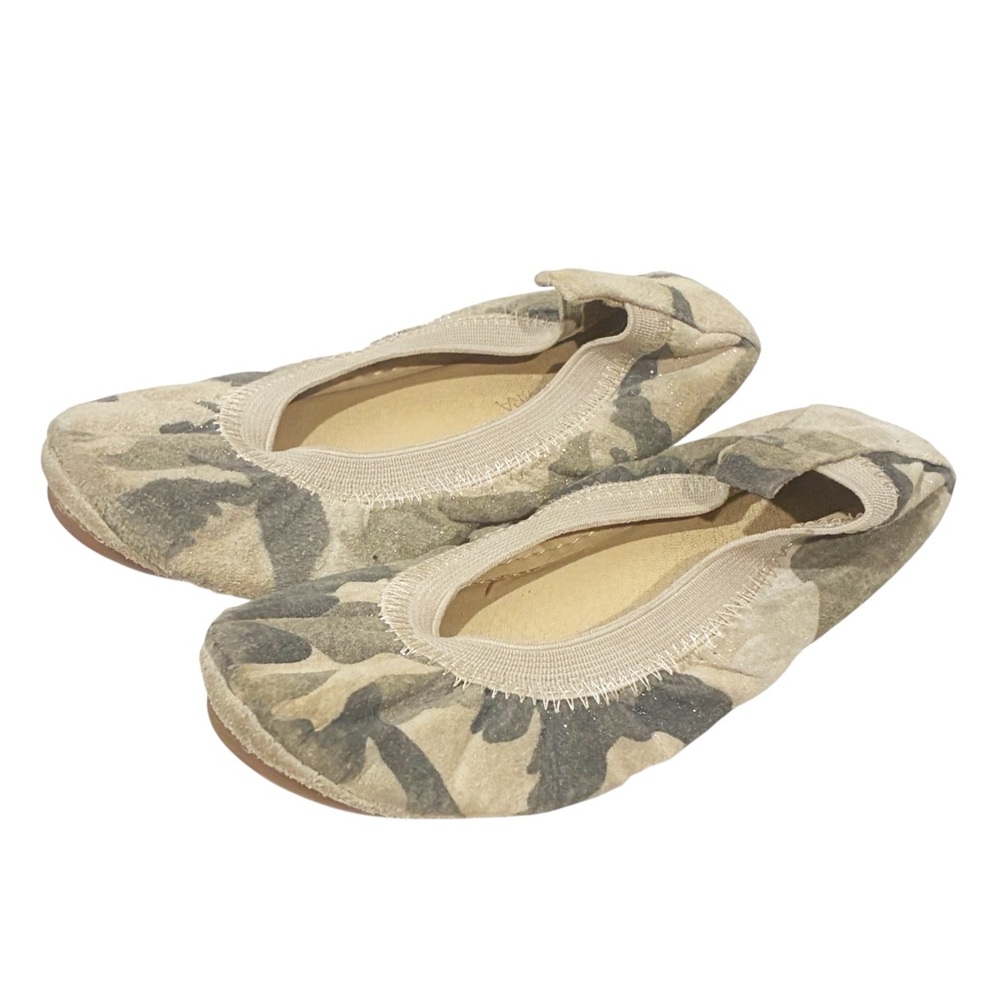Yosi Samra Girls‎ Youth Camouflage Print Foldable Ballet Flat Size 9C
